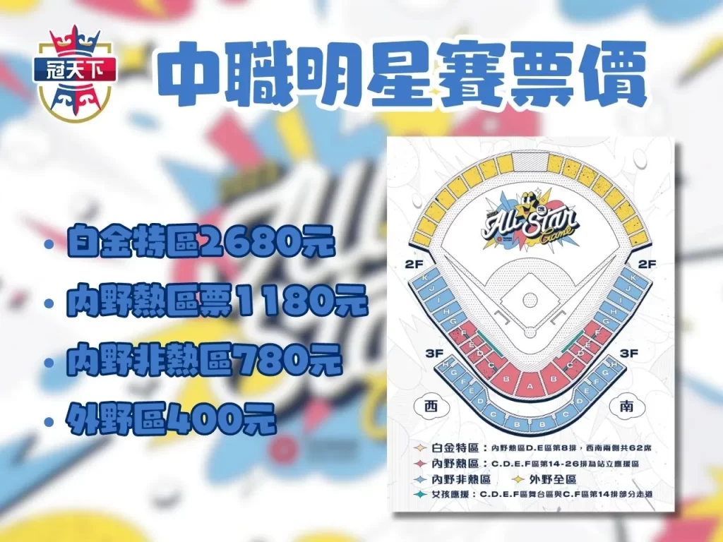 中職明星賽投票 中職明星賽2023門票 中職明星賽票價